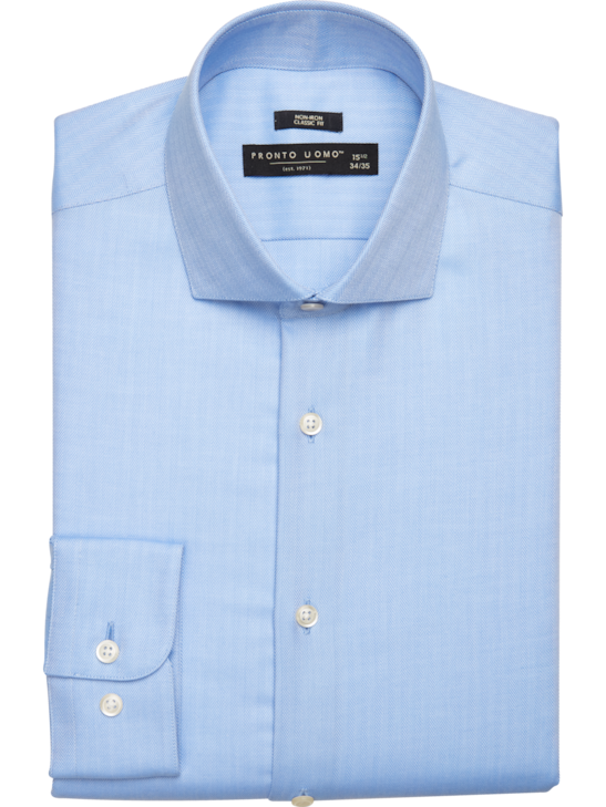 Pronto Uomo Classic Fit Cutaway Collar Herringbone Dress Shirt | Men's ...