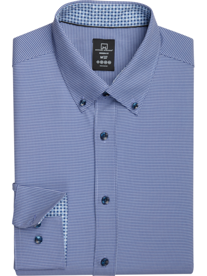 Michael Strahan Modern Fit 4 way Stretch Gingham Pattern Dress