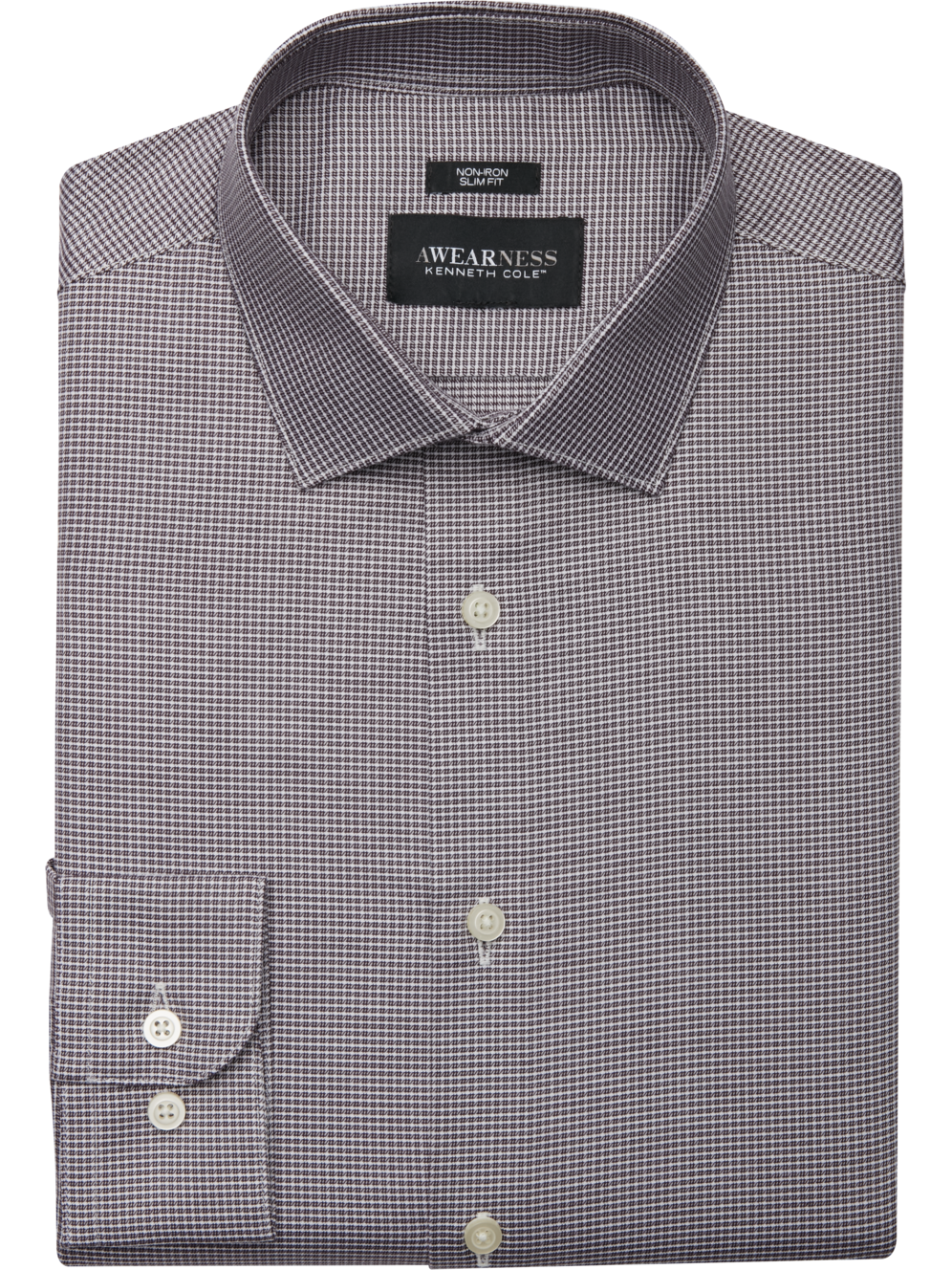 Awearness Cole Slim Fit Spread Collar Check Dress Shirt Men's