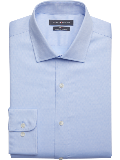 Tommy Hilfiger Flex Classic Fit Spread Collar Dress Shirt, Work