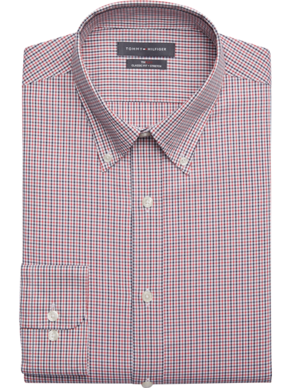 Tommy Hilfiger Flex Classic Fit Spread Collar Dress Shirt, Men's Shirts