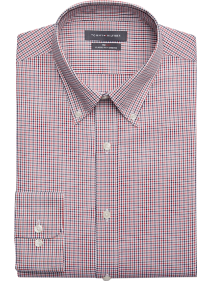 Buy TOMMY HILFIGER Mens Slim Collar Check Shirt