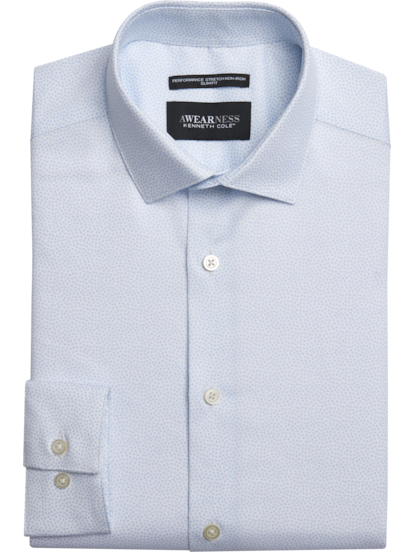 Awearness Kenneth Cole Slim Fit Dot Pattern Dress Shirt Men s Shirts Moores Clothing