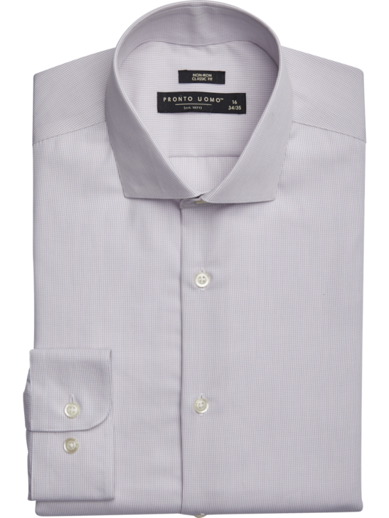 Pronto Uomo Classic Fit Mini Grid Dress Shirt | Men's Shirts | Moores ...