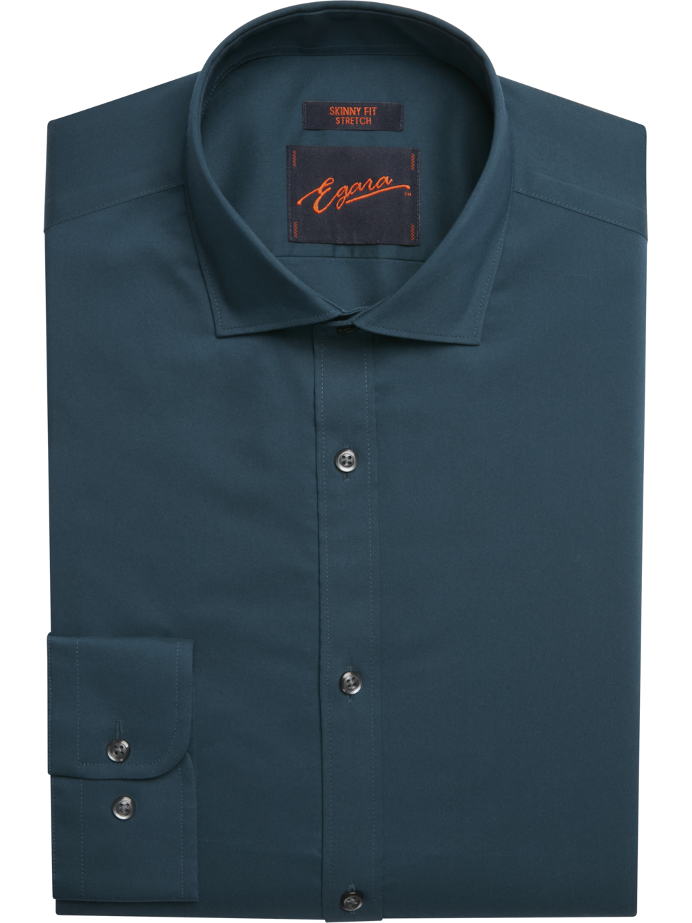 Egara Orange Skinny Fit Solid Dress Shirt Men's Shirts Moores Clothing