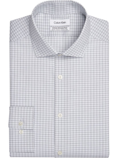 Calvin Klein Infinite Non iron Slim Fit Multi Plaid Stretch Collar Dress Shirt Men s Shirts Moores Clothing