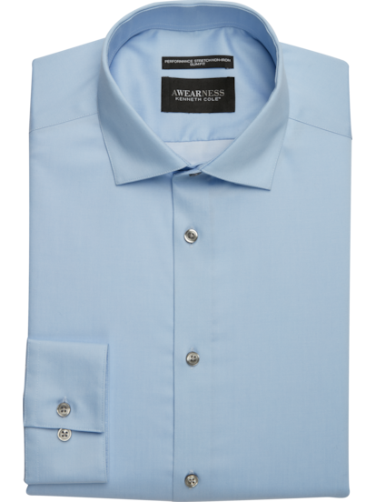 kenneth cole men's dress shirt regular fit solid Awearness Kenneth Cole Slim Fit Performance Dress Shirt | Men's Shirts