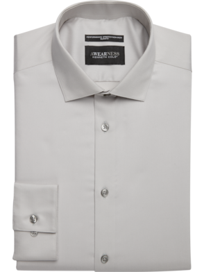Men's White Button Up Collar Dress Shirt
