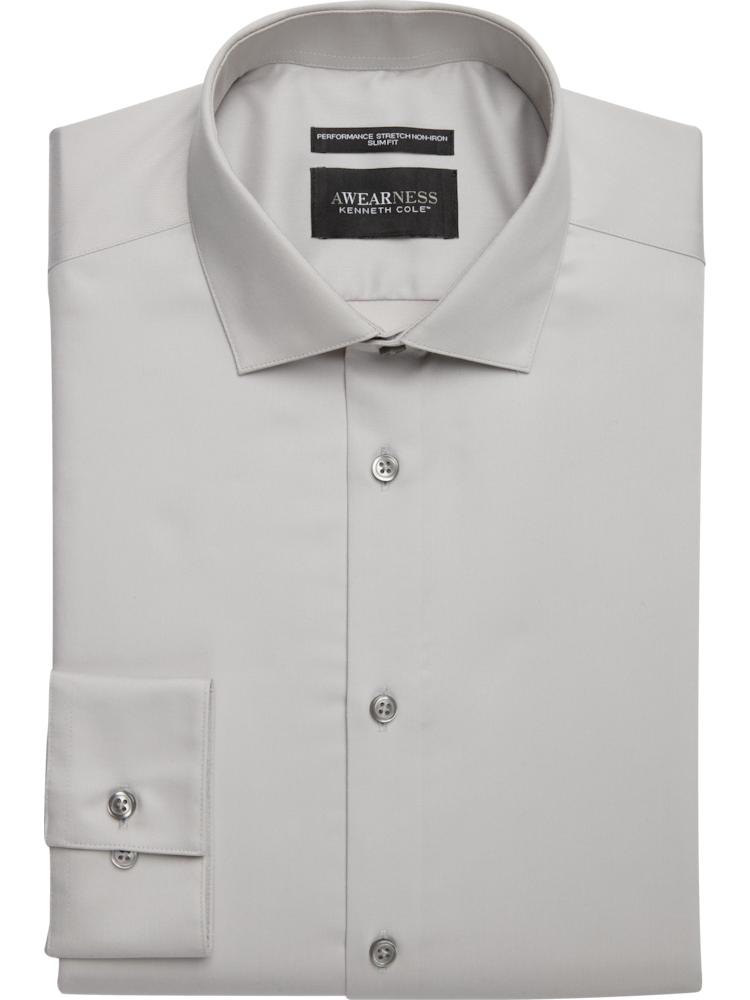 Men's White Button Up Collar Dress Shirt