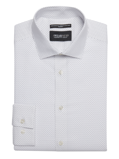 Awearness Kenneth Cole Slim Fit Ultra Performance Stretch Diamond Dress  Shirt | Men's | Moores Clothing