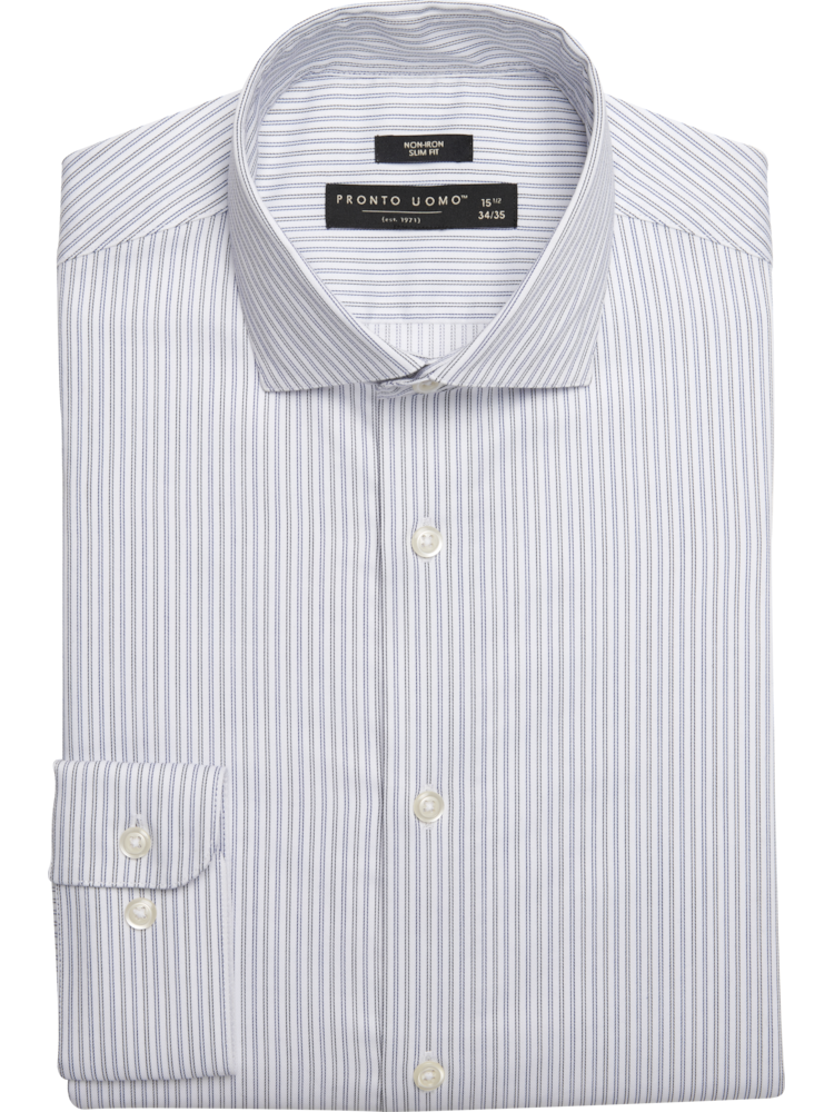 Mens grey striped dress shirt deals