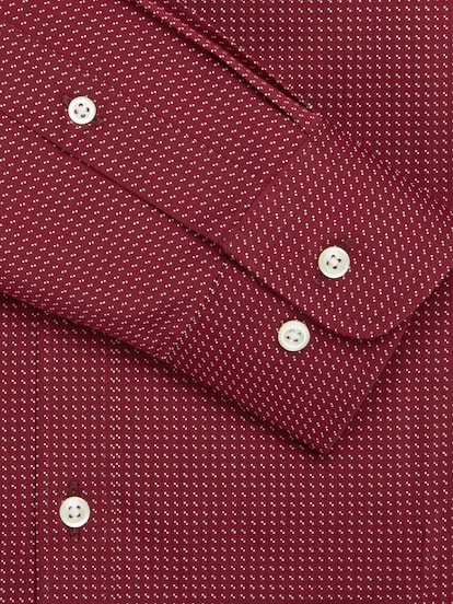 mens burgundy polka dot dress shirt Vintage Fat face men's Maroon White Polka Dot Button Down Heavyweight   weighnpayclothingstore