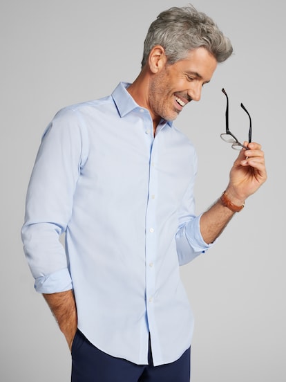 Awearness Kenneth Cole Slim Fit Ultra Performance Stretch Dress Shirt |  Men's Shirts | Moores Clothing