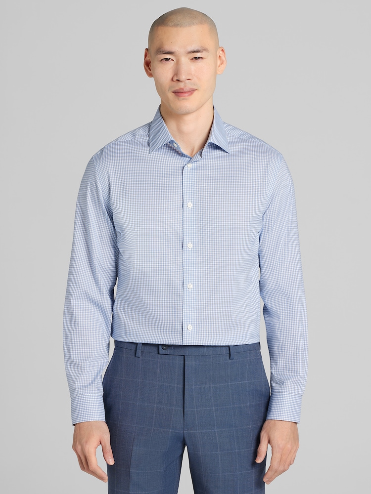 green emerald velvet dress Joseph Abboud NWT Blue Regular Fit Non-Iron Dress Shirt main image 1