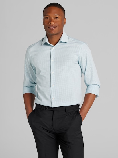 slim fit dress slacks Shop Slim-Fit Stretch Dress Shirt – Black