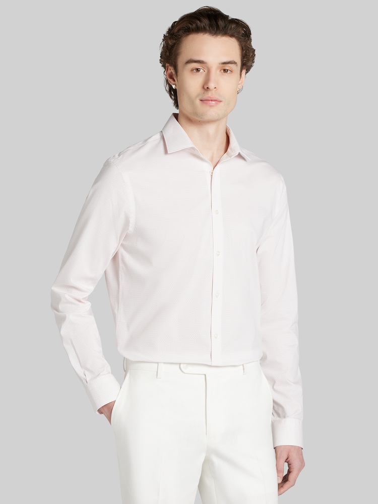 shein fit and flare dress BKT20 Slim Dress Shirt in Cotton Basketweave main image 0