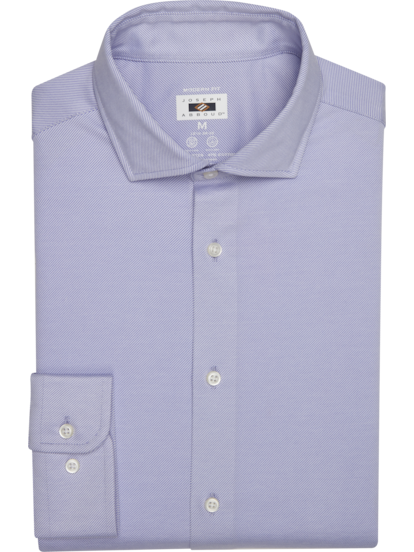 Joseph Abboud Modern Fit Performance Knit Twill Dress Shirt | Men's Shirts  | Moores Clothing