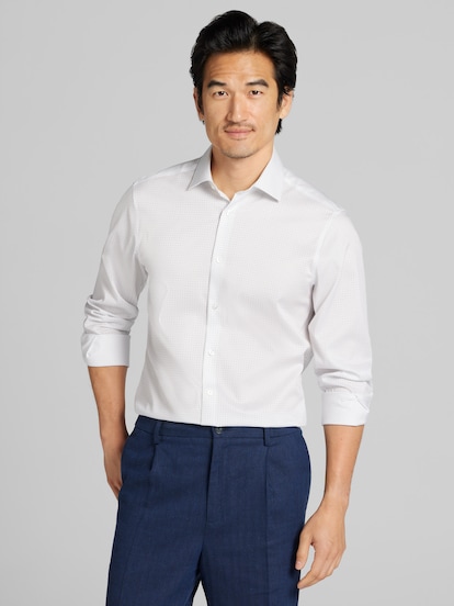 Calvin Klein Slim Fit Multi Geo Dress Shirt | Men's Shirts | Moores Clothing