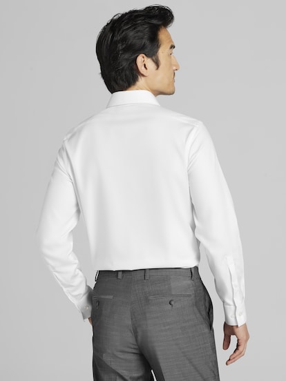 slim fit dress slacks Sale! Limited Sizes White Men’s Slim Fit Dress Shirt with Convertible Cuffs, White / Small 32/33 main image 0