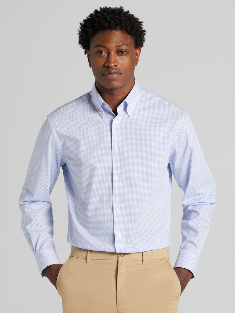 slim fit dress slacks Shop Slim-Fit Stretch Dress Shirt – Black main image 1