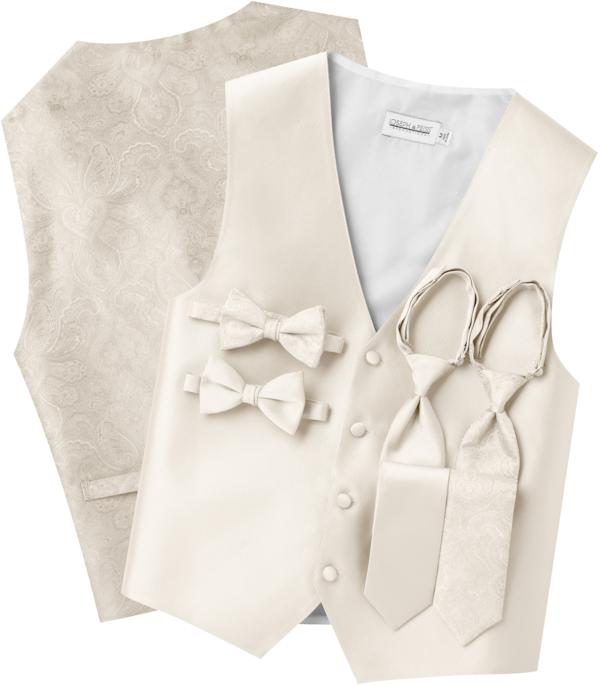 White Ivory Tuxedo Vests Ties Rent a White Ivory Vest Tux Moores Clothing