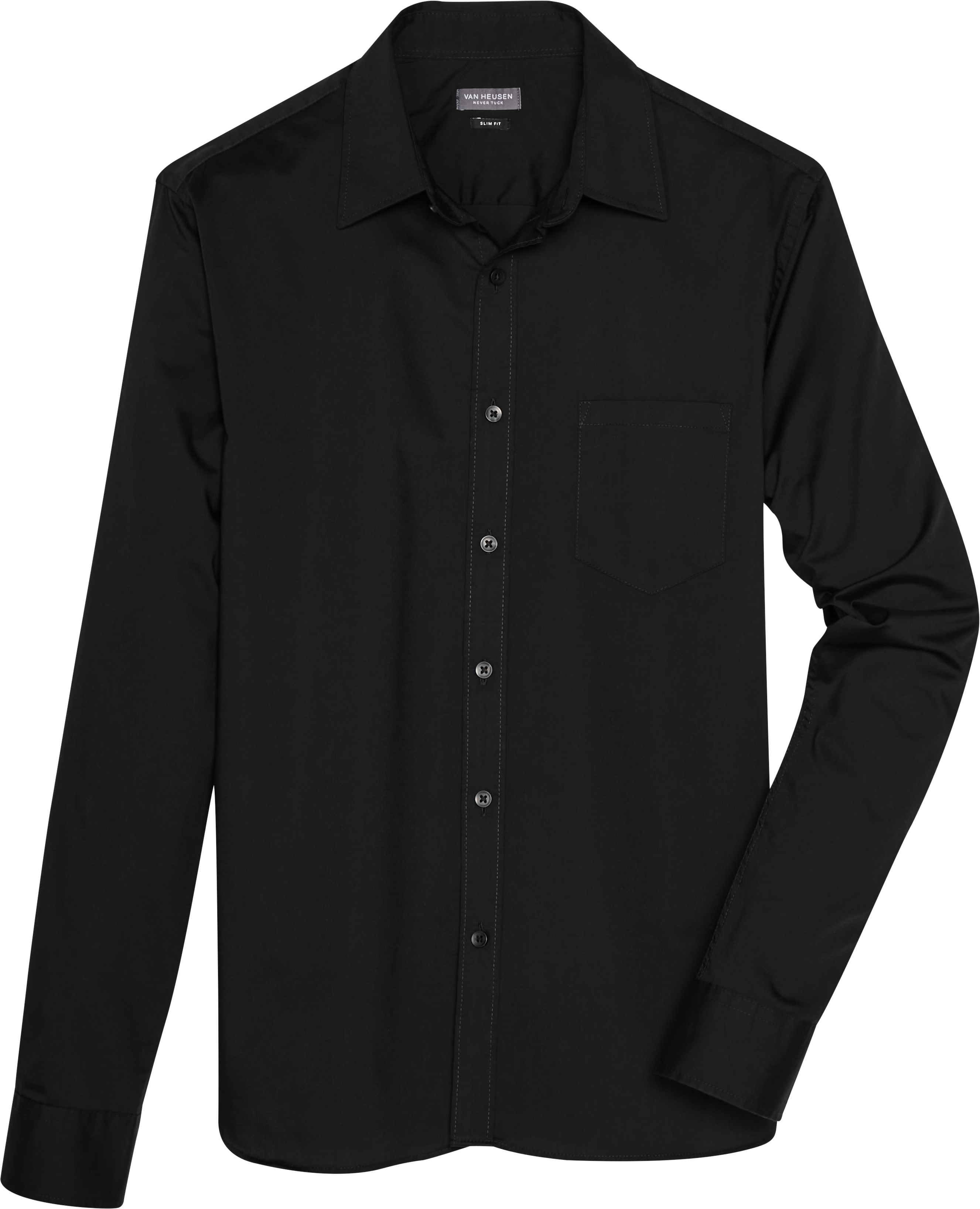 Van Heusen Slim Fit Point Collar Never Tuck Casual Shirt | Men's | Moores  Clothing