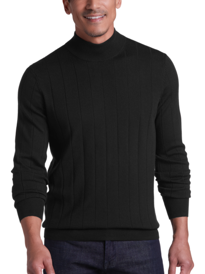 Mens merino mock turtleneck sweater sale