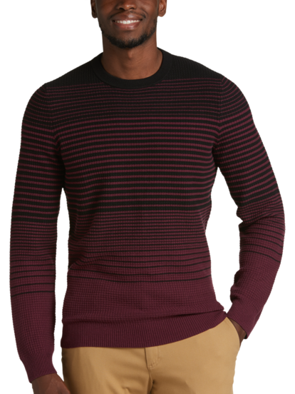 Mens crew neck sweaters slim fit outlet