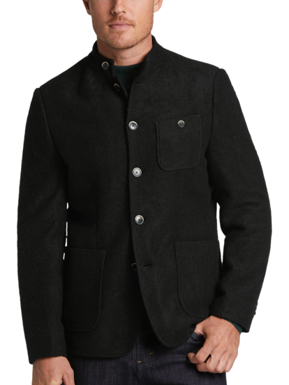 Awearness Kenneth Cole Slim Fit Patch Pocket Nehru Soft Jacket Men s Moores Clothing