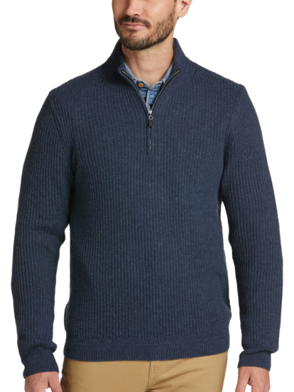 Joseph Abboud Modern Fit 1 4 Zip Rib Knit Sweater Men s Moores Clothing