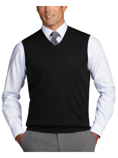 Merino wool sweater outlet vest mens