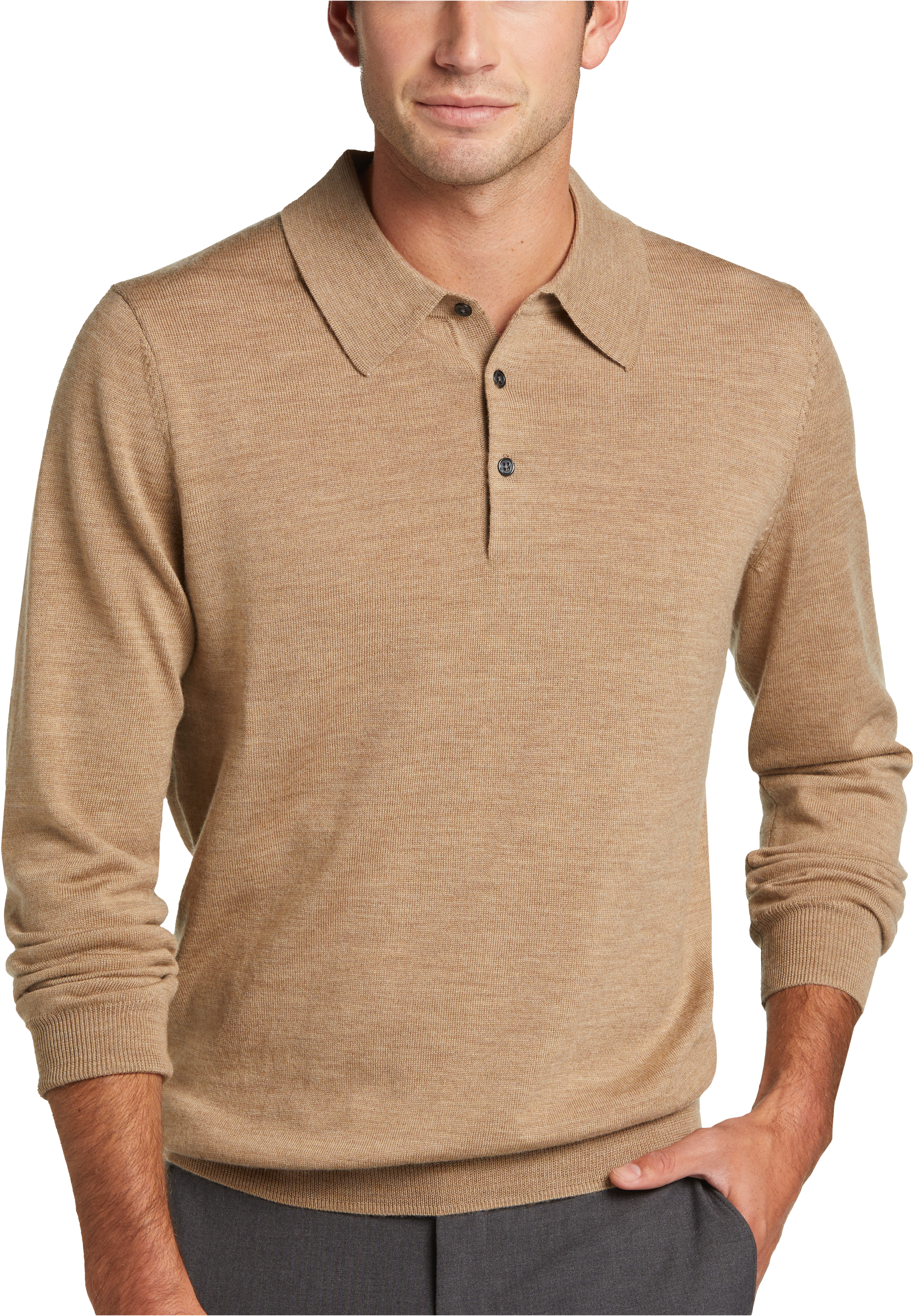 sweater polo long sleeve