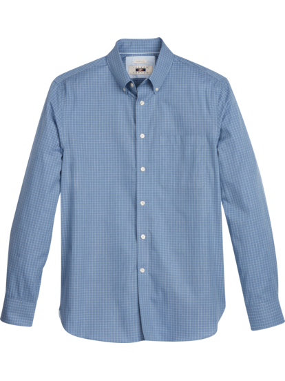 Joseph Abboud Modern Fit Button-down Collar Melange Check Casual Shirt |  Men's | Moores Clothing