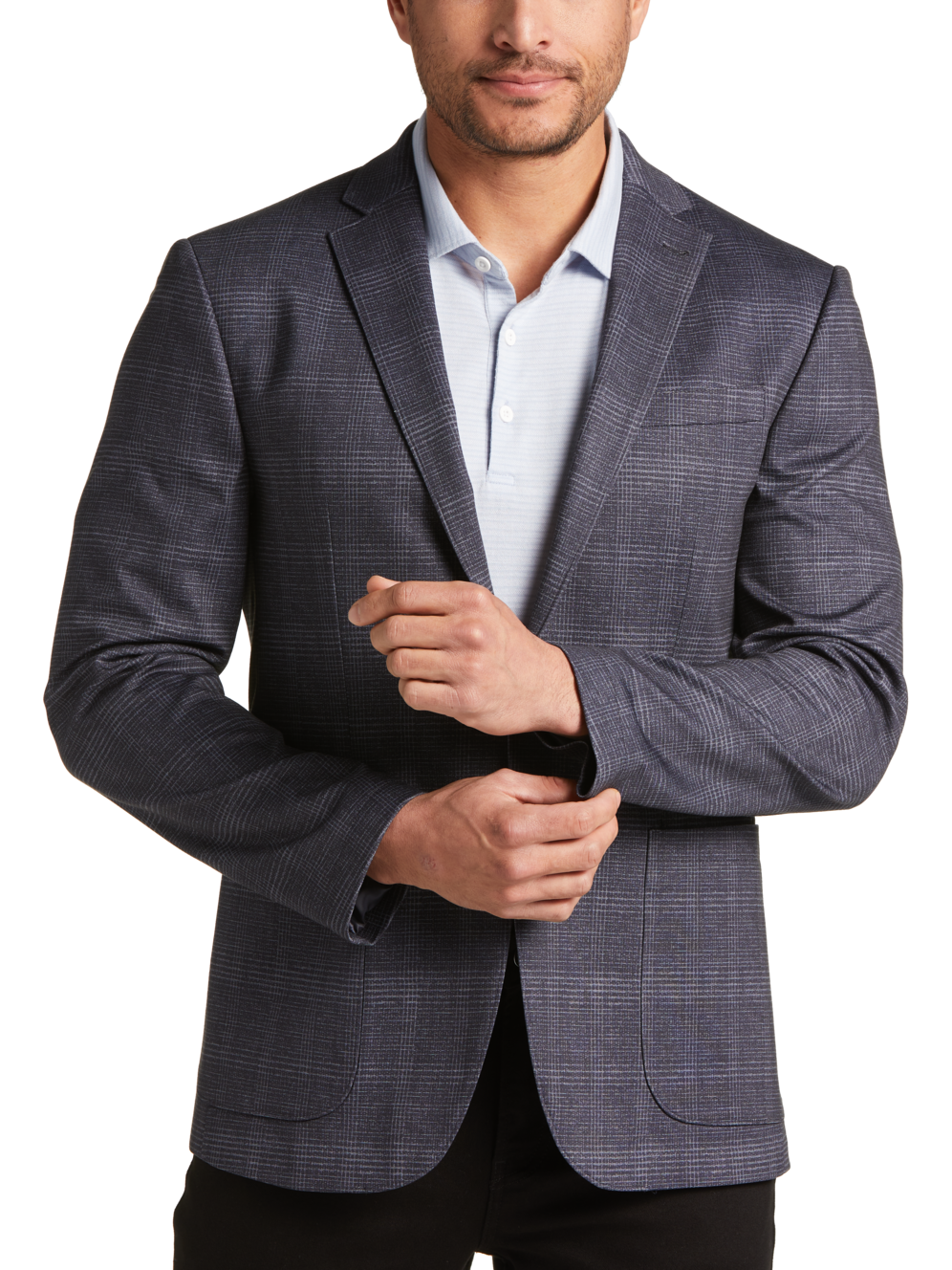 Awearness Cole Slim Fit Plaid Knit Sport Coat Men's Moores Clothing