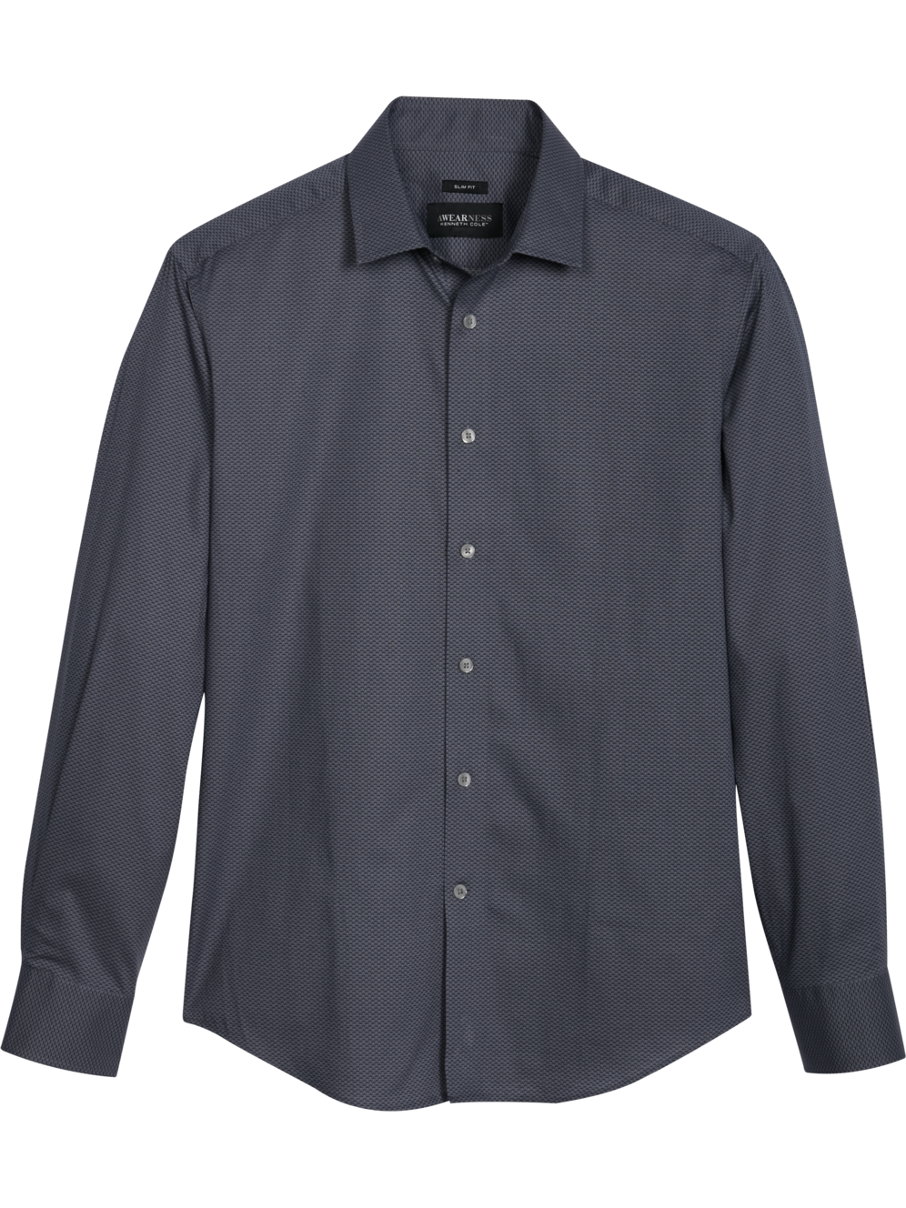 Awearness Cole Slim Fit Spread Collar Dot Pattern Casual Shirt