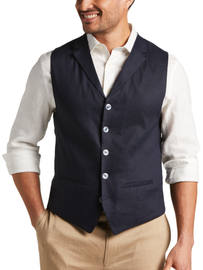 Joseph Abboud Modern Fit Linen Vest | Men's | Moores Clothing