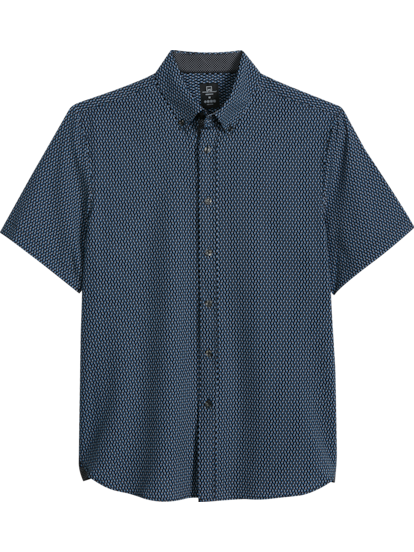 Michael Strahan Modern Fit 4 way Stretch Button down Collar