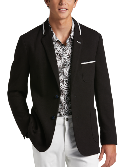 Slim-Fit Knit Blazer