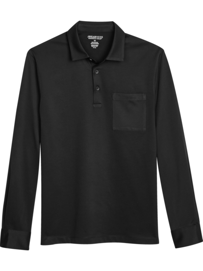 Awearness Kenneth Cole Slim Fit Long Sleeve Plaited Jersey Polo