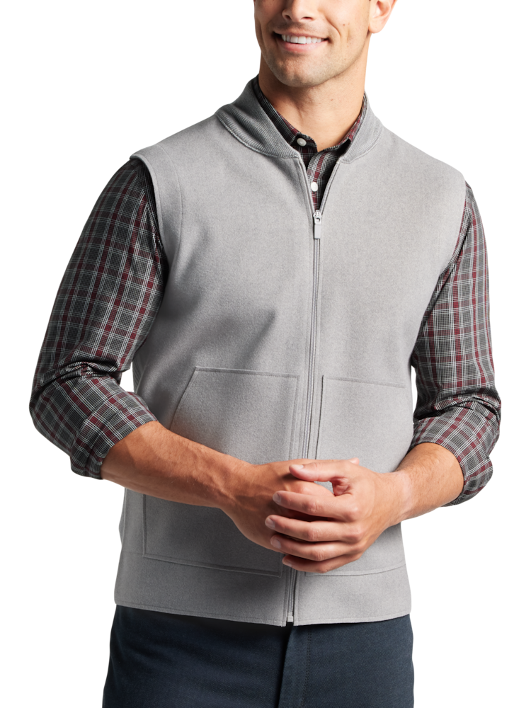 Slim fit fleece vest best sale