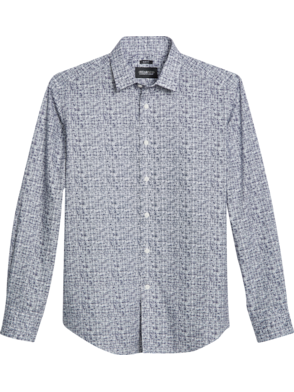 Men Maroon Classic Fit Print Full Sleeves Casual Shirt