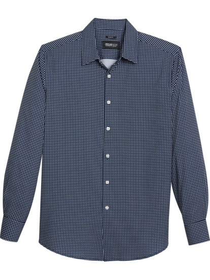 Awearness Kenneth Cole Slim Fit Spread Collar Diamond Pattern