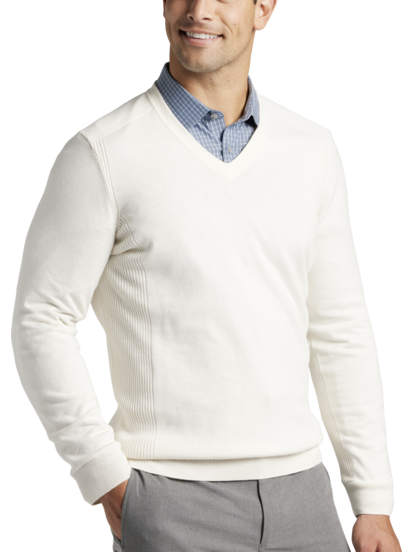 V neck clearance sweater slim fit