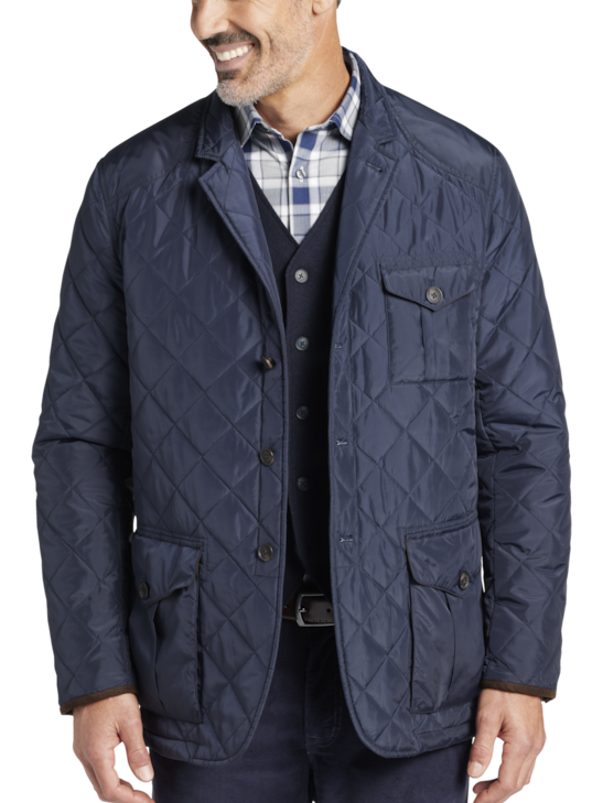 Joseph Abboud Modern Fit Quilted Hunting Jacket | Men's Sweaters ...