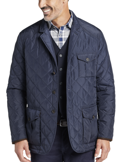 Joseph Abboud Modern Fit Quilted Hunting Jacket Men s Sweaters