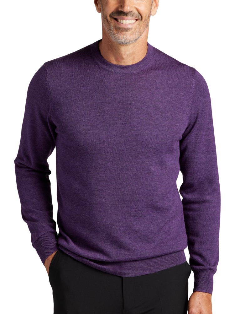 Purple merino wool sweater cheap