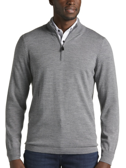 Joseph Abboud Modern Fit 1/4 Zip Merino Wool Sweater, Men's