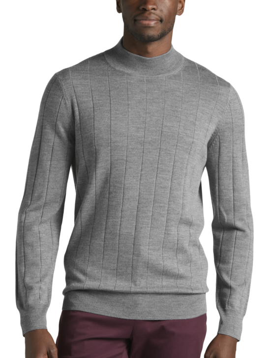Joseph Abboud Modern Fit Mock Neck Merino Wool Sweater | Men's | Moores ...
