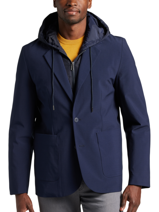 Michael Strahan Modern Fit Sport Coat With Hood And Bib Mens Moores Clothing 