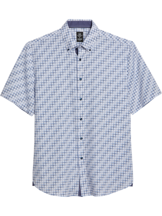 Michael Strahan Modern Fit Short Sleeve Stretch Fabric Casual Shirt